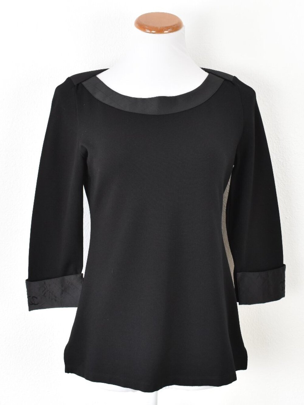 Chanel Logo Property Uniform Top Black - S